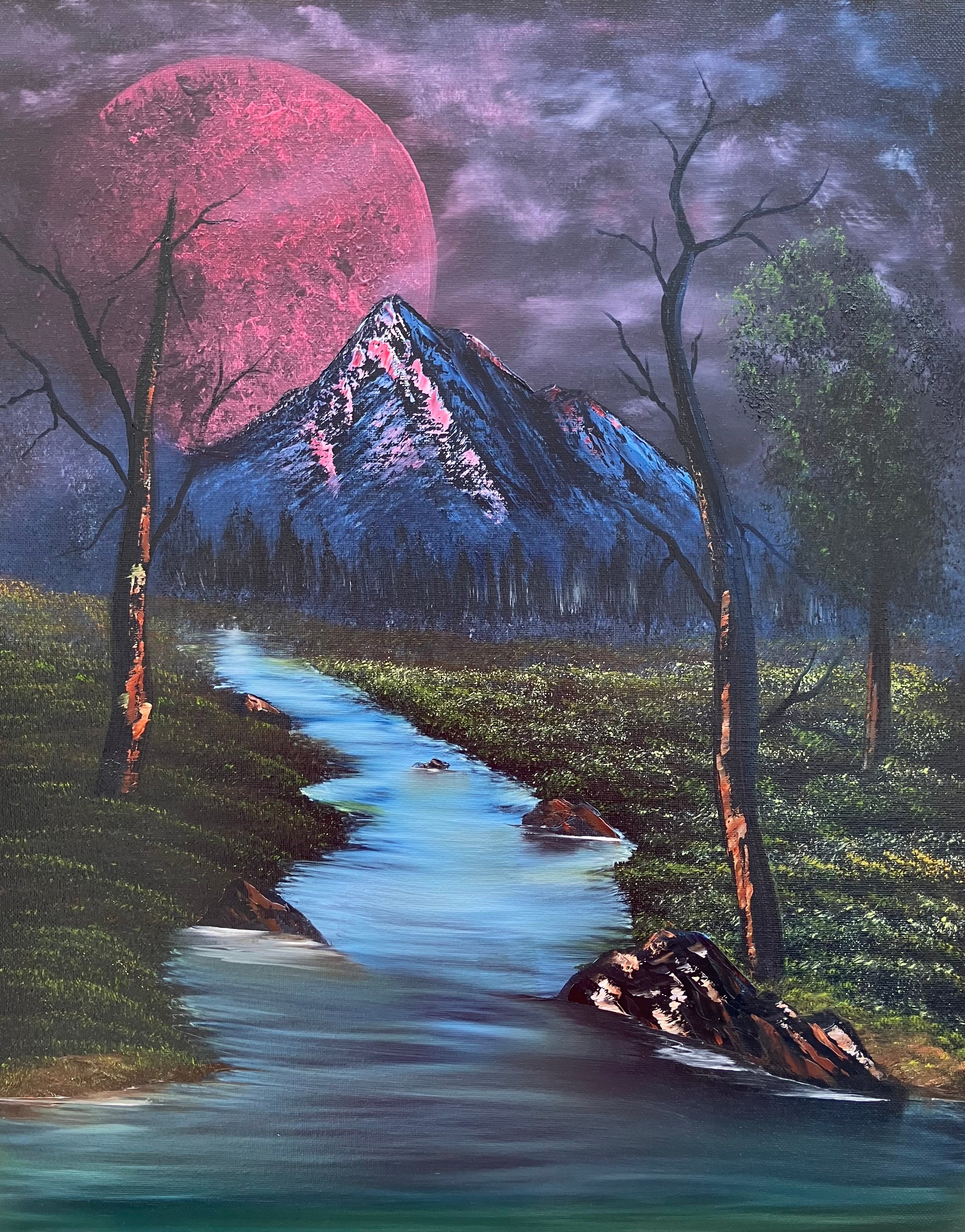 Moonlit Ascent 16x20 Original Oil on Canvas