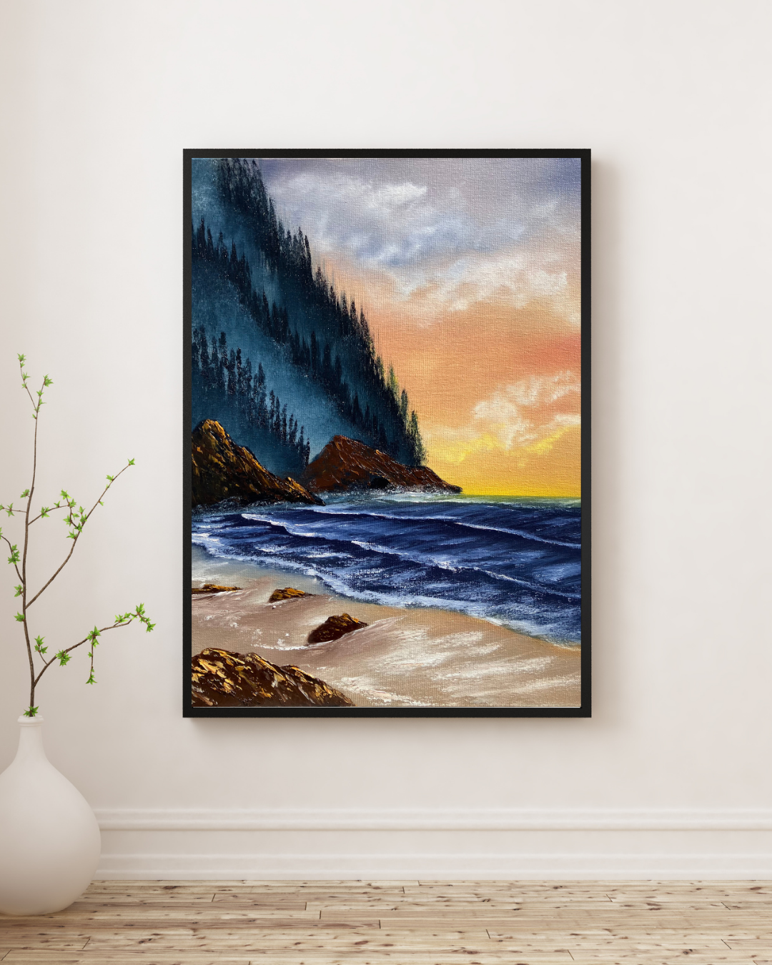 Twilight Shore 16x20 Original Oil on Canvas